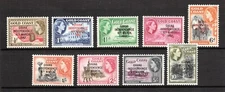Ghana Stamp Scott #5-13, Gold Coast Overprints, Set of 9, MLH, SCV$8.85