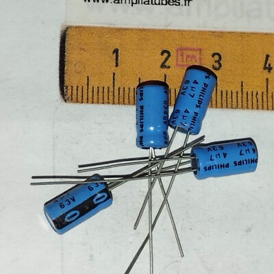 Lot De 4 Condensateurs électrolytiques 4,7 µF 63V - Neuf - Pour électronique