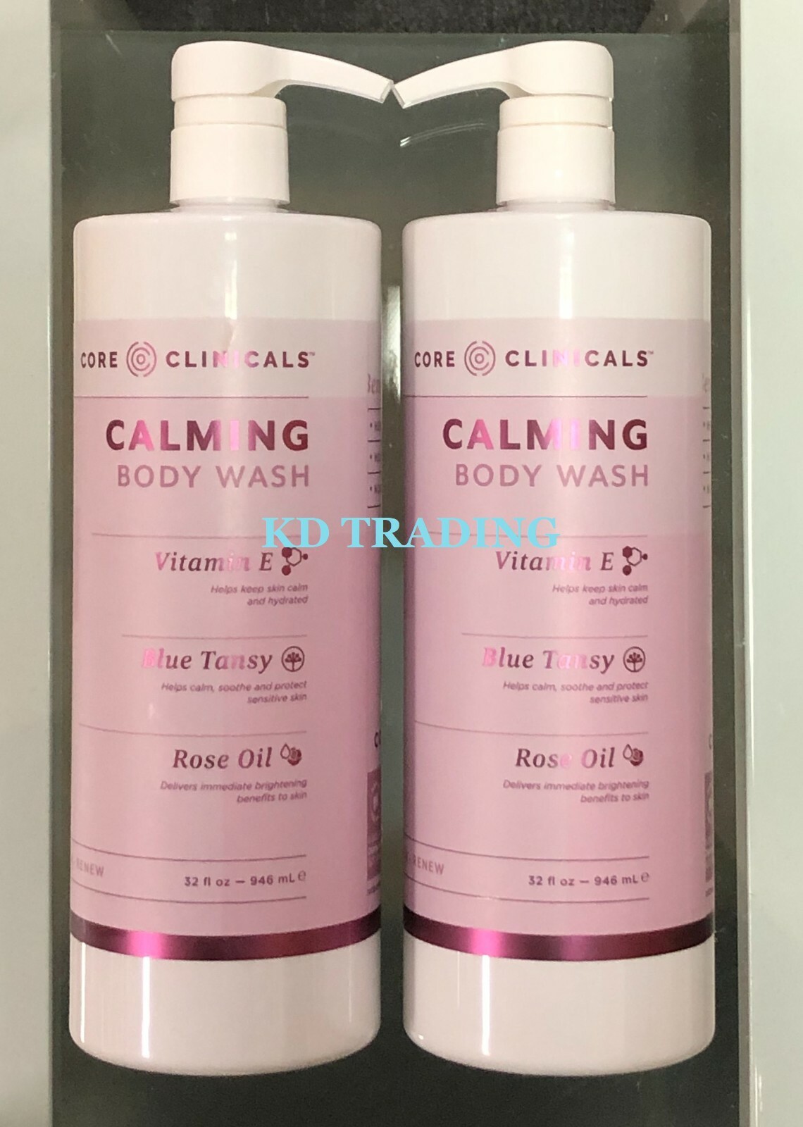 (2pk) CORE CLINICALS CALMING Renew BODY WASH Vitamin E Blue Tansy & Rose Oil eBay