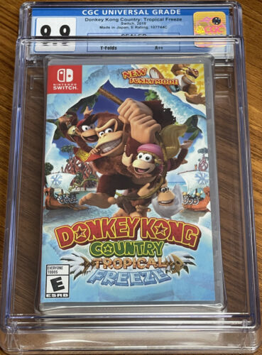 NUEVO 2018 SWITCH MARIO DONKEY KONG COUNTRY TROPICAL FREEZE CGC 9,9 Y-Fold A++ - Imagen 3 de 7