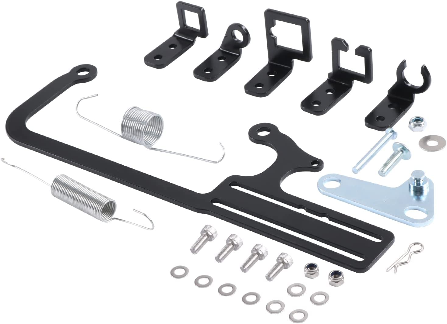 304147 EZ-EFI Cable Mount Kit Carburetor Throttle Cable Bracket Steel Black