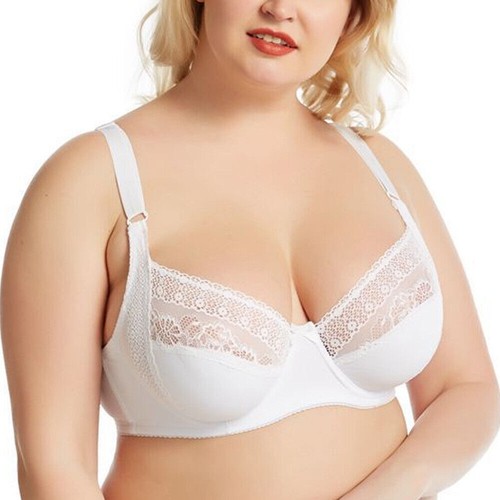 Sheer Full Coverage Non Padded Underwire Minimizer Bra Size 36-46 E Lace Women - Picture 5 of 30