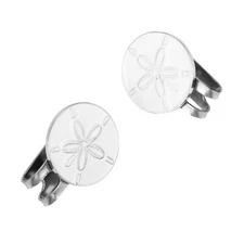 Alloy White Flower Type Magnetic Golf Ball Marker Clip On Hat Visor Gift 1 Piece
