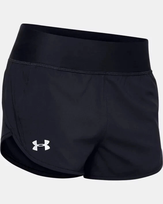 Under Armour Shorts Women's XL Black Run Speedpocket New