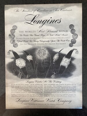 1957 Longines Wittnauer Watch Co. Rajah, Eldorado, Starlight, Signet Print Ad