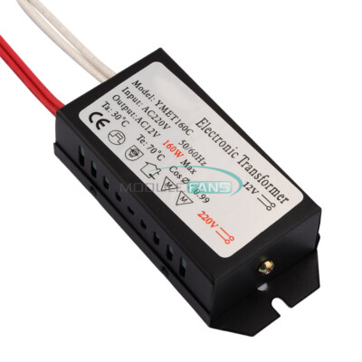 60/120/160W AC110V/220V To AC12V Halogen Lamp Light Electronic Transformer-