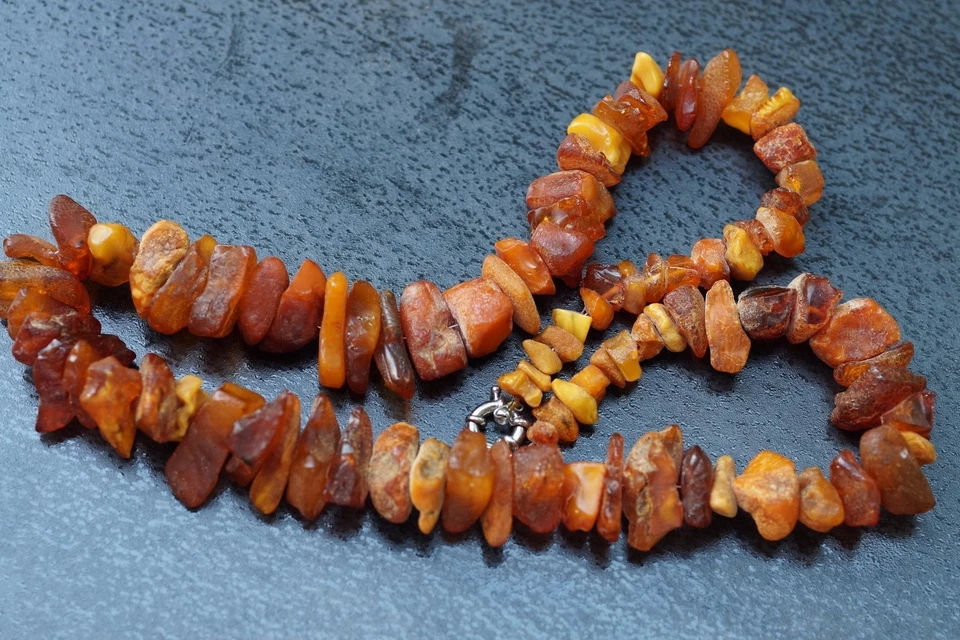 XXXL NATUR BERNSTEINKETTE COLLIER NATÜR Butterscotch 90 GR AMBER NECKLACE 4A2 - Bild 4 von 4