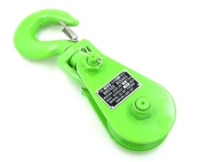 Snatch Block w Hook 4 Ton 4 1/2" f Flat Bed Wrecker Tow Truck Recovery 4x4 Cable