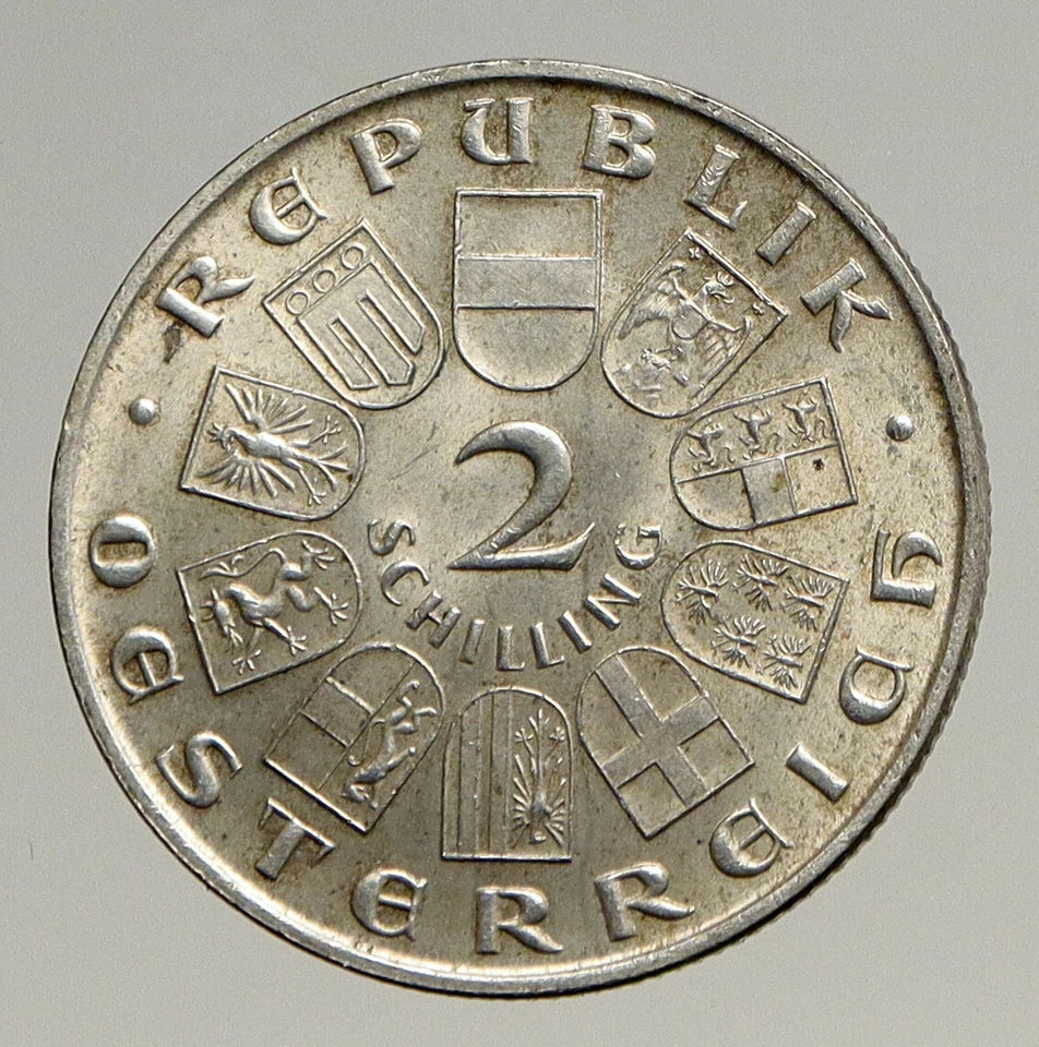 1930 AUSTRIA Composer Walther von Vogelweide Antique Silver Shilling Coin i94133 - Image 2 of 3