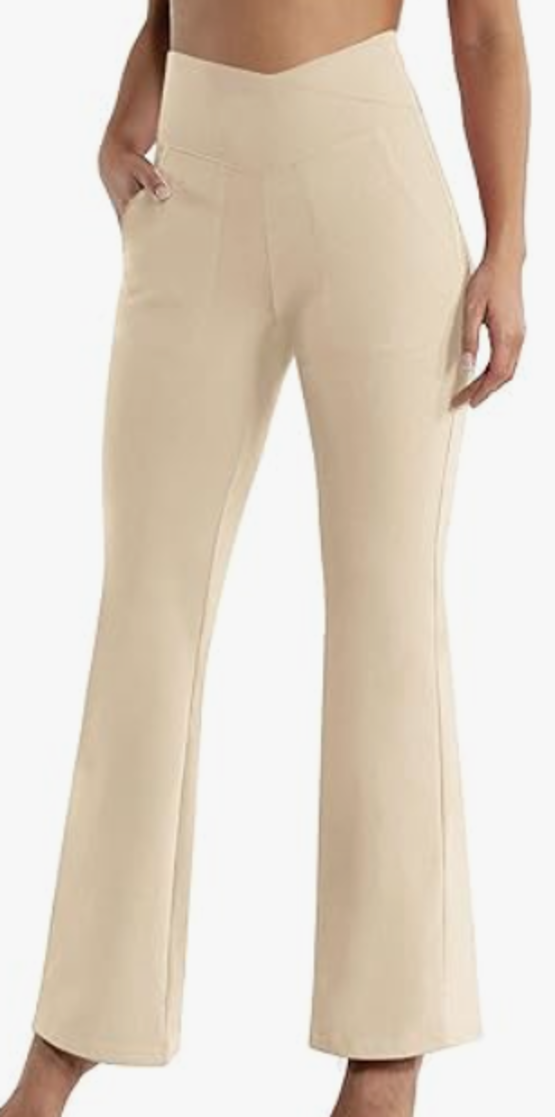 NEW Esobo Women's Crossover High Waisted Bootcut Yoga Pants Size XS