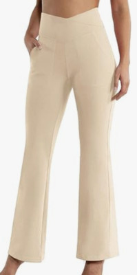 NEW Esobo Women's Crossover High Waisted Bootcut Yoga Pants Size XS