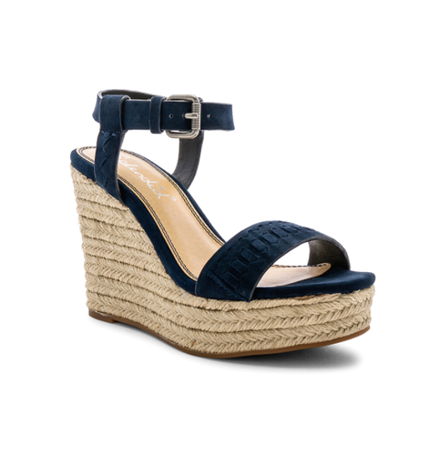 Anthropologie Splendid Shayla Cuña Alpargatas Gamuza Tejida Sandalias Azul  Marino | eBay