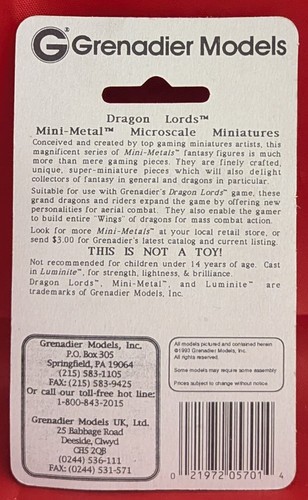 Grenadier - Dragon Lords - Mini Metal - 6701 6702 6703 6704 6705 (MiB) - Picture 3 of 10