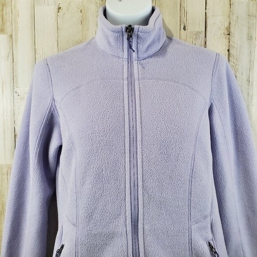 Eddie Bauer Womens Fleece Jacket S Purple Full Zip Fitted Outdoor Hiking V4 - Picture 2 of 5