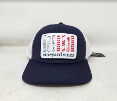 New men's Vineyard Vines snowboards patch trucker hat