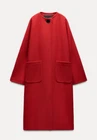 ZARA MANTECO WOOL BLEND COAT ZW COLLECTION RED NEW FW24/25 XS-XL REF. 9862/638