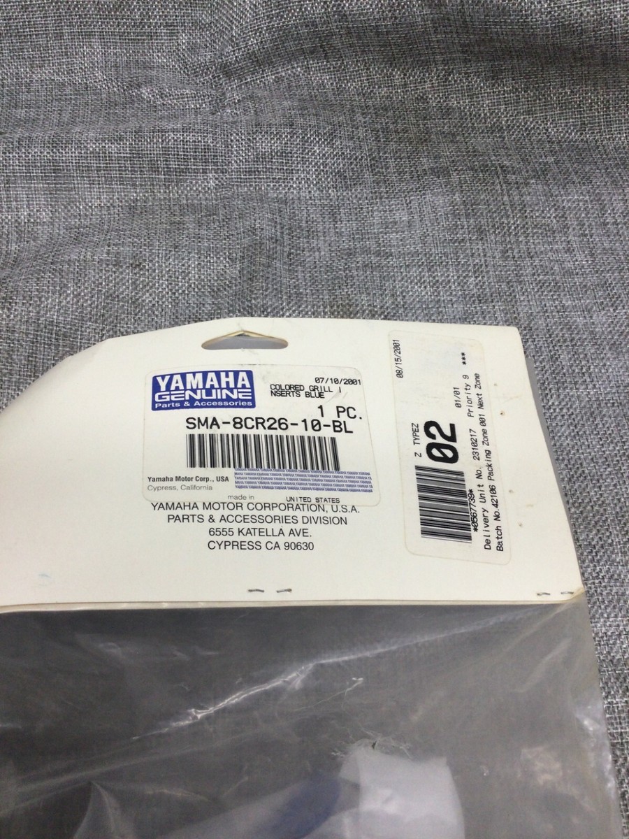 Yamaha VMax 500 600 New OEM Hood Vent Grill Insert Kit Blue SMA