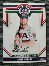 2022 Panini Stars & Stripes KEVIN PARADA Team USA BLACK Auto #/125 EXCLUSIVE