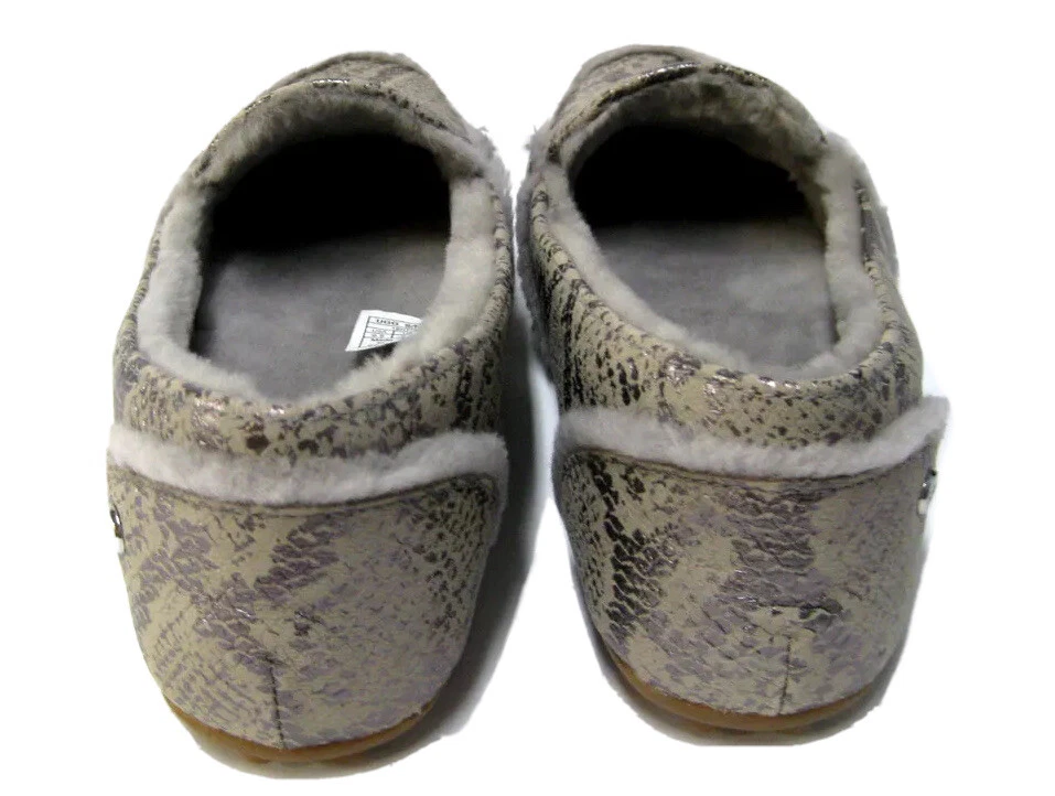 UGG HAILEY METALLIC SNAKE WOMEN SHOES SUEDE SLIVER US 9.5 /UK 7.5 /EU 40.5 - Image 3 of 4