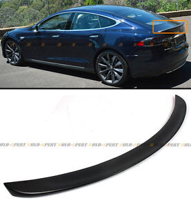 For Tesla Model S Sedan 2012-2017 Real Carbon Fiber Rear Trunk Spoiler Wing D！