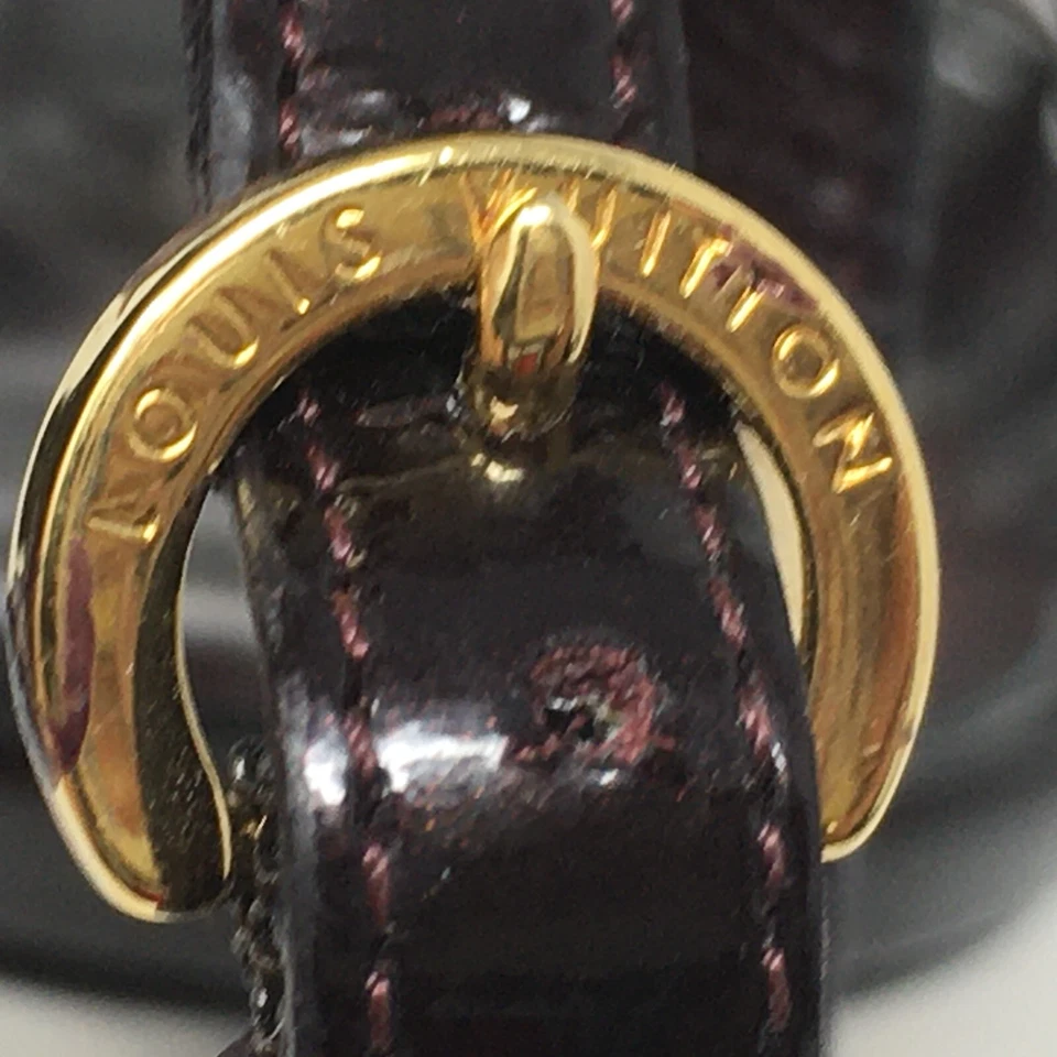 Louis Vuitton Logo Sandals Shoes Womens Size 7.5 US 37.5 EU Burgundy Black - Image 3 of 4