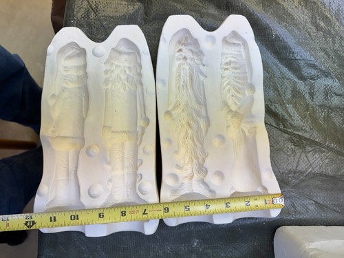 VINTAGE NOWELL'S CERAMIC MOLD #NM-1825 TWO STICK SANTAS - Picture 11 of 11