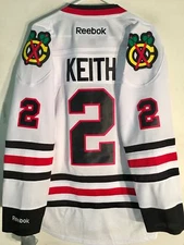 Reebok Premier NHL Jersey Chicago Blackhawks Duncan Keith White sz M