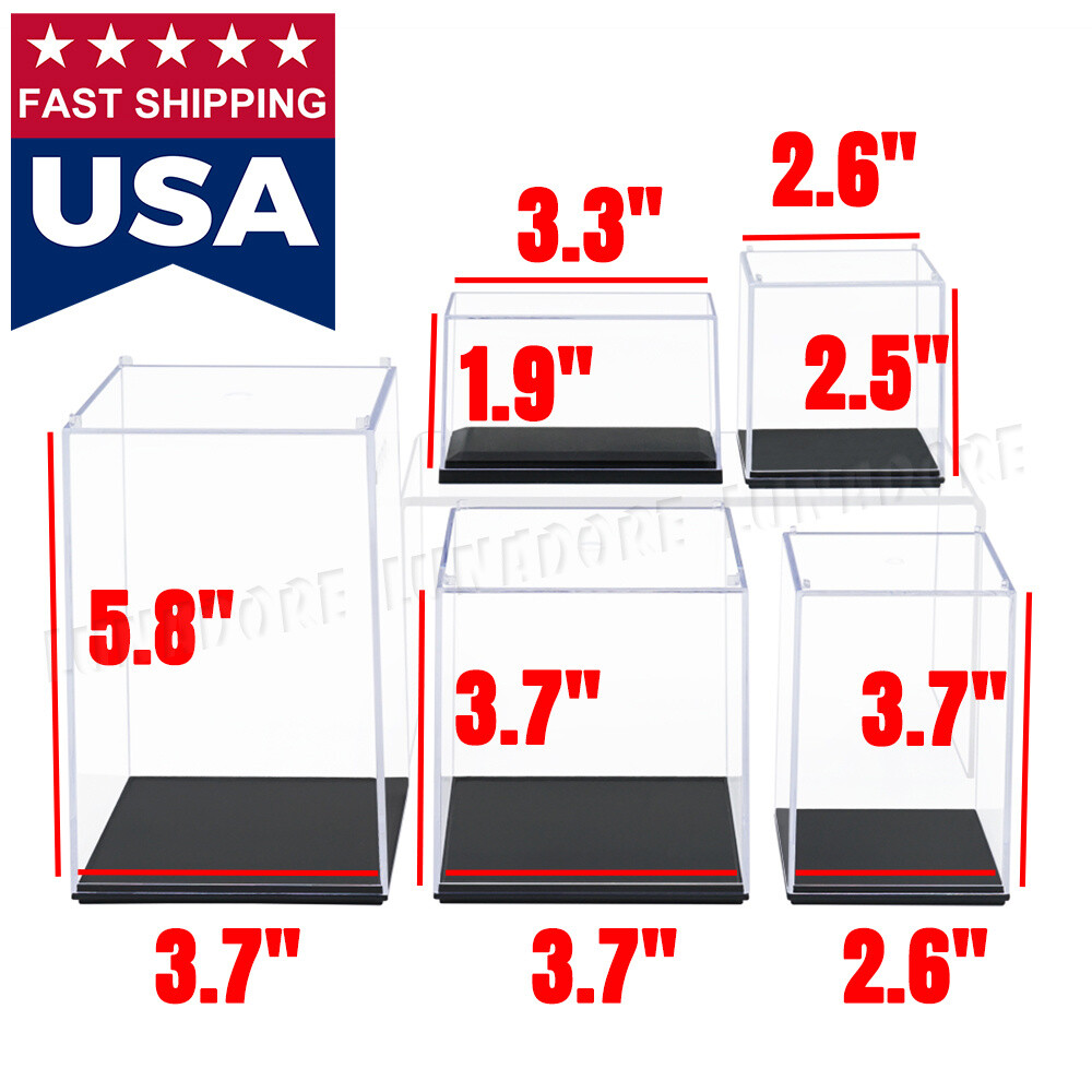 Small Acrylic Display Case Collectibles Box Dustproof 1/64 Diecast Action Figure