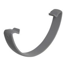 FLOPLAST 112mm Round Gutter Clip - Grey - Bag of 5 - NEXT DAY AVAILABLE