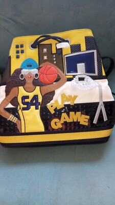 BRACCIALINI BACKPACK- BASKETBALL Inspired Braccialini Light Blue Backpack – De Santis main image 3