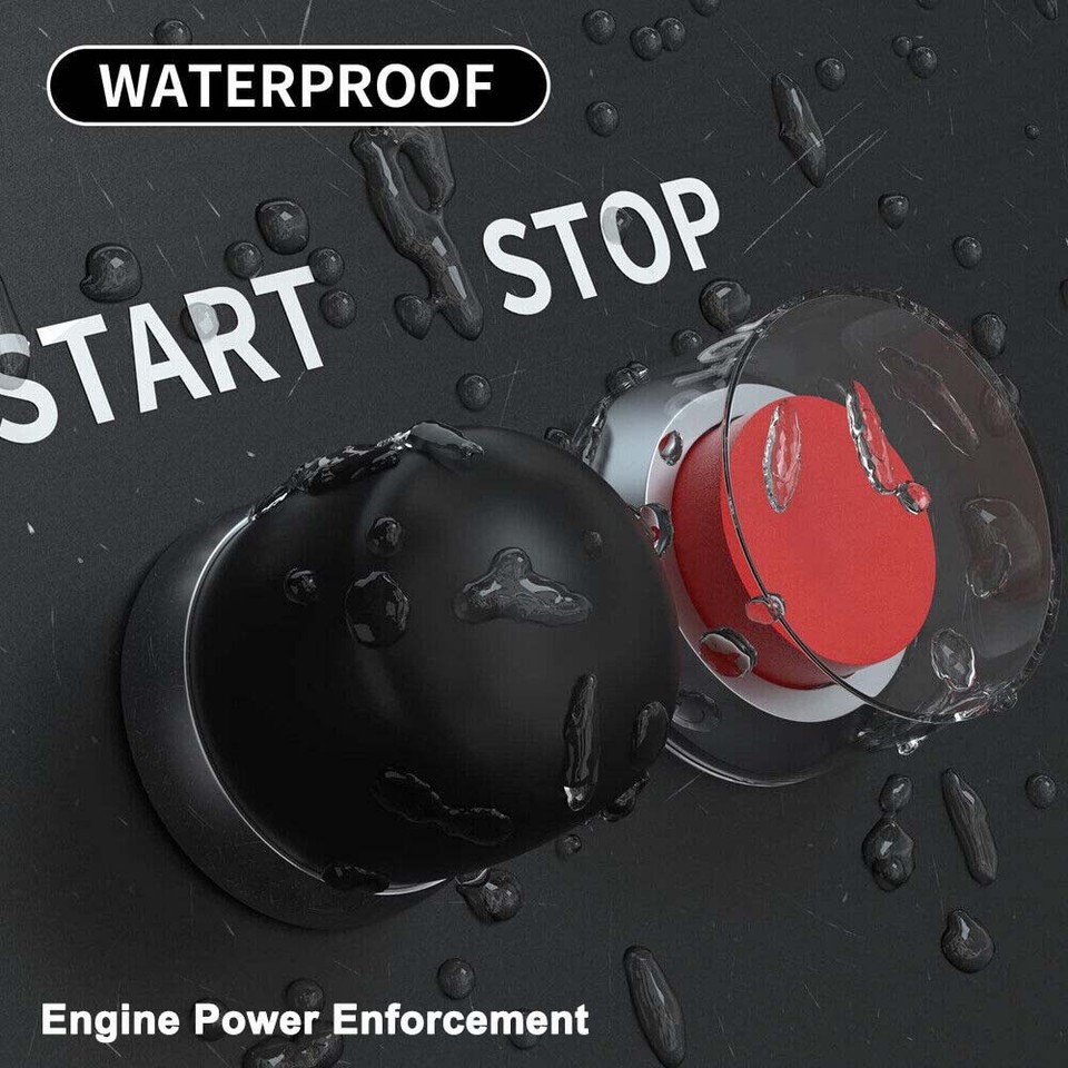 2x 12V 50A Waterproof Push Button Switch – Car Boat Horn Engine Start – Silver, IN0352