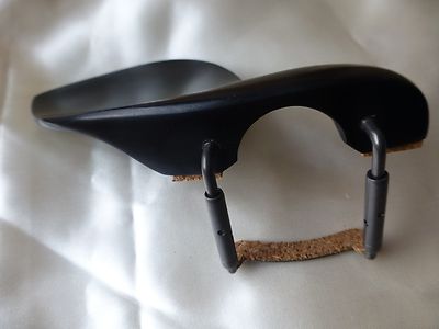 EBENHOLZ GEIGE KINNHALTER MIT TITANLEGIERUNG VERKORKTER KLEMME, 4/4, UK VERKÄUFER!