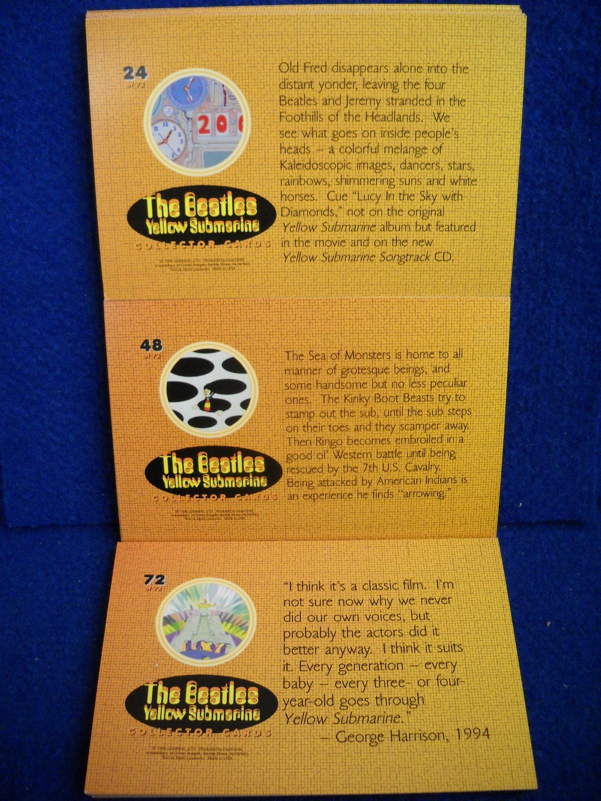 Beatles "Yellow Submarine (4" X 6") Photocard SET by Duo-Card (Comic Images) - Picture 4 of 4