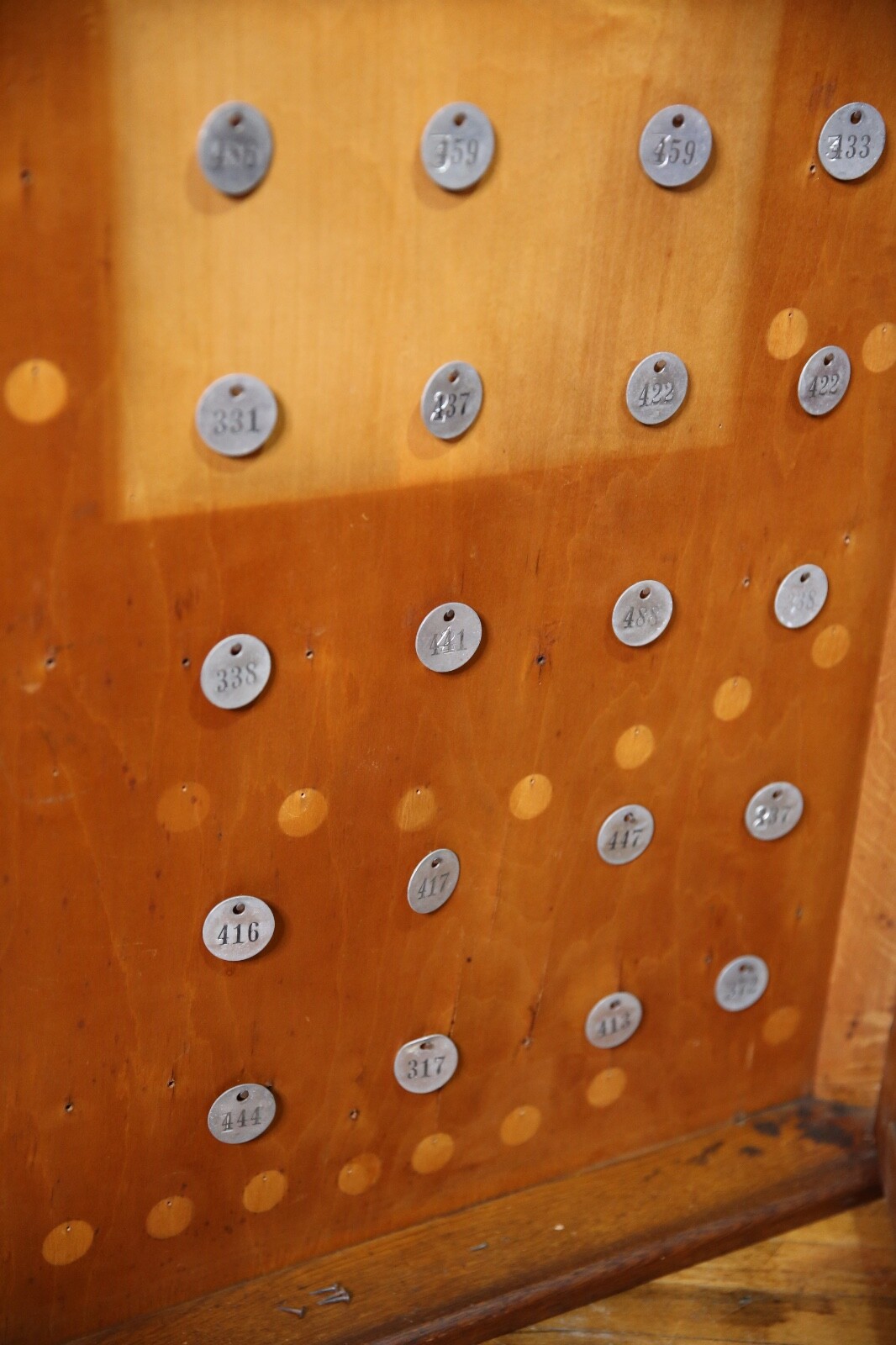 Antique Display Case Tiger Oak Apothecary Triangular Hotel Key hardware eBay