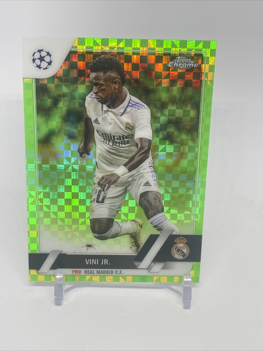 2023 Topps Chrome UEFA Club Vini Jr. Neon Green X-Factor 162/399
