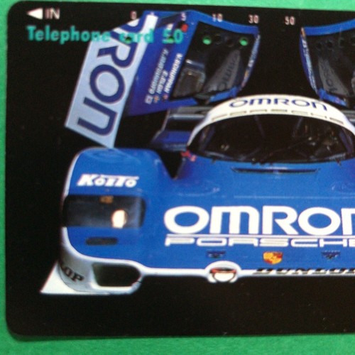 OMRON PORSCHE 962C Group C car Phone Card Japan teleca - Picture 2 of 6