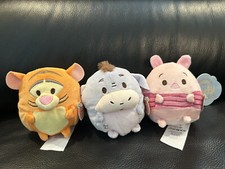 NEW w/ TAGS Disney Ufufy Tigger, Eeyore and Piglet 4.5" Plushies Set of 3
