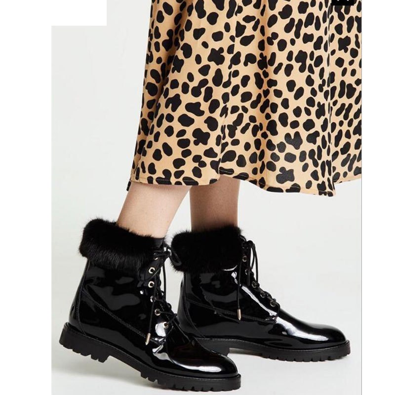 Zapatos de Cuero 2018hot Moda para Mujer Piel De Algodón Dentro De Plataforma botas Real Cálido Zapatos Zapatos Zapatos de Cuero 2018hot Moda para Mujer Piel De Algodón Dentro De Plataforma botas Real Cálido descuento