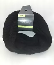 Adult Black Knit Infinity Scarf - West Loop Brand - NEW WITH TAGS AS SHOWN