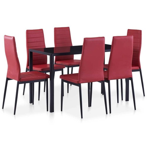 Modern 5/7 Pieces Dining Set Tempered Glass Kitchen Dinner Table & 4/6 chairs - Picture 7 of 17