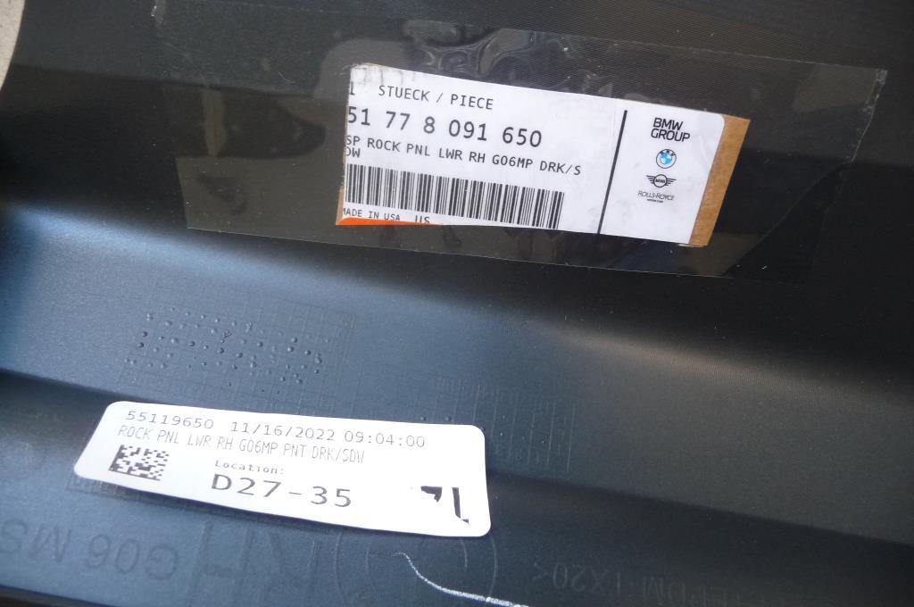 2020-2023 BMW G06 X6 Right Lower Door Sill Cover 51778091650 OEM 