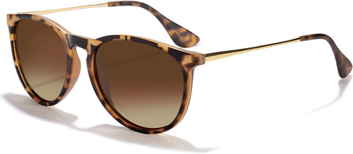NEW Polarized Sunglasses Women Vintage Classic Retro Round Mirrored Frame Lens - Picture 2 of 38