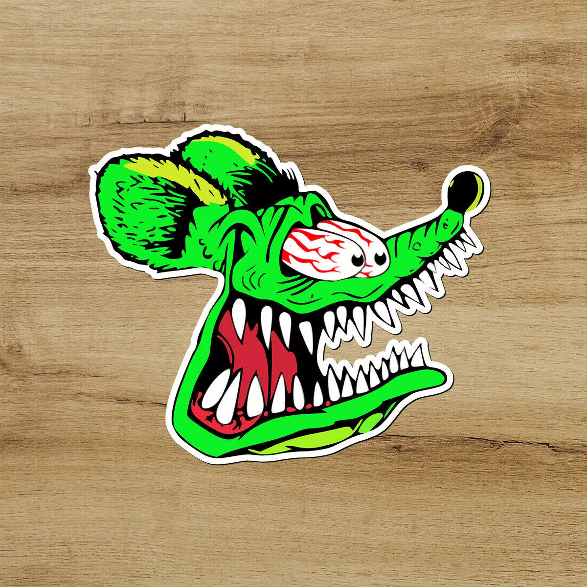 Rat Fink Hot Rod 3 inches Premium quality decal Sticker Car Window
