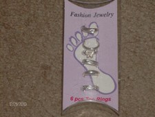 Toe Rings! 2 BRAND NEW sets of 6 Toe Rings! Butterfly +++++ 12 NEW Toe Rings!!!