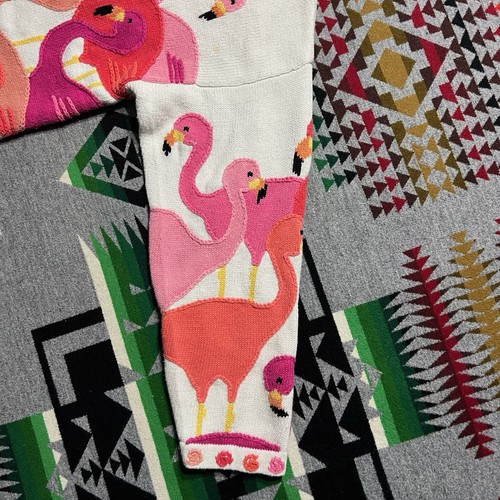 Design Options Cardigan Sweater Women’s Large Flamingo Philip & Jane Gordon D7 - Picture 10 of 12