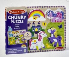 Melissa  Doug Chunky 6 Pc Unicorn Puzzle