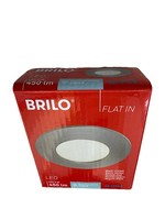 Briloner Einbaustrahler Led Flat In Nickel-Matt 5W 4000K 450Lm Spot IP44 Ø85Mm