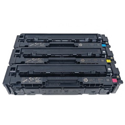 3x Genuine HP 202A CF501A-CF503A Toner For HP LaserJet Pro M254dw M280nw M281fdw