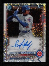 2021 Bowman Chrome Prospect Speckle Refractor 255/299 Cristian Hernandez Auto