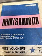 HENRY'S RADIO LTD 9TH EDITION CATALOGUE RARE VINTAGE